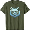 papa Grizzly in sunglasses Papa Bear Vintage Graphic T-Shirt - Olive Green