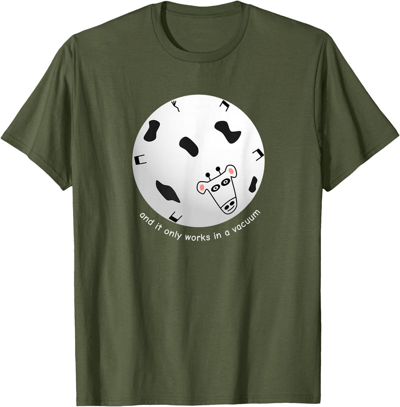 Math & Mirth Designs Spherical Cow Funny Physics T-Shirt T-Shirt - Olive Green