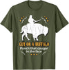 Guy on a Buffalo ~ Punch that Cougar in the Face T-Shirt - Olive Green