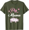 Funny Pig Lover Piggy Squad Gift For Women Pig Mama Funny Pig Mom Gift For Women Piggy Squad T-Shirt - Olive Green