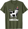 Cool Cow Lover Shirts & Funny Dairy Farmer Gifts Unicow. Cute Dairy Cow Farmer Shirt Funny Cow Lover Gift T-Shirt - Olive