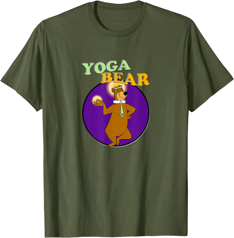 Fancy Getup Yoga Bear Funny Yogi Yoga Workout T-Shirt - Olive Green