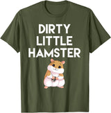 Dirty Little Hamster Cute Hamster Picture T-Shirt - Olive Green