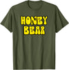 Classic 70's Retro Vintage Hippie Honey Designer Classic 70s Retro Vintage Hippie Honey Bear T-Shirt T-Shirt - Olive Green