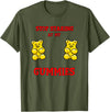 Stop Staring at my Boobs Cute Funny Gummy Bear Stop Staring at my Gummies Cute Gummy bear Funny Boobs T-Shirt - Olive Green