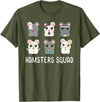 Funny Hamster Shirt Hamsters Squad Girls Boys Hamster Lover T-Shirt - Olive Green
