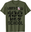Holy Cow 100 Days Of School teachers Students Kids T-Shirt - Olive Green