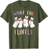 Rabbit Lover Easily Distracted by Rabbits What the Fluffle T-Shirt in Olive Green