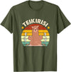 Teikirisi Take It Easy Funny Spanish Llama Latina Yoga T-Shirt - Olive Green