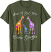 Cartba Giraffe Co. Giraffe Lover Cute T-Shirt - Olive Green