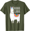Mama Llama Lover Gifts by Memme Mama Llama Shirt for Women T-Shirt - Olive Green