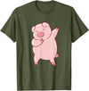 Cute Pig Tees Dabbing Pig Cute Pigs Dab Farmer Funny Pig T-Shirt - Olive Green