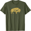 I Love Wild Buffaloes Gift Company I Love Buffaloes Golden Buffalo Bison Lover Gift Ideas T-Shirt - Olive Green
