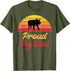 Pig Lover Gifts & Accessories Proud Pig Dad Pig Owner Pig Farmer Pig Father T-Shirt - Olive Green