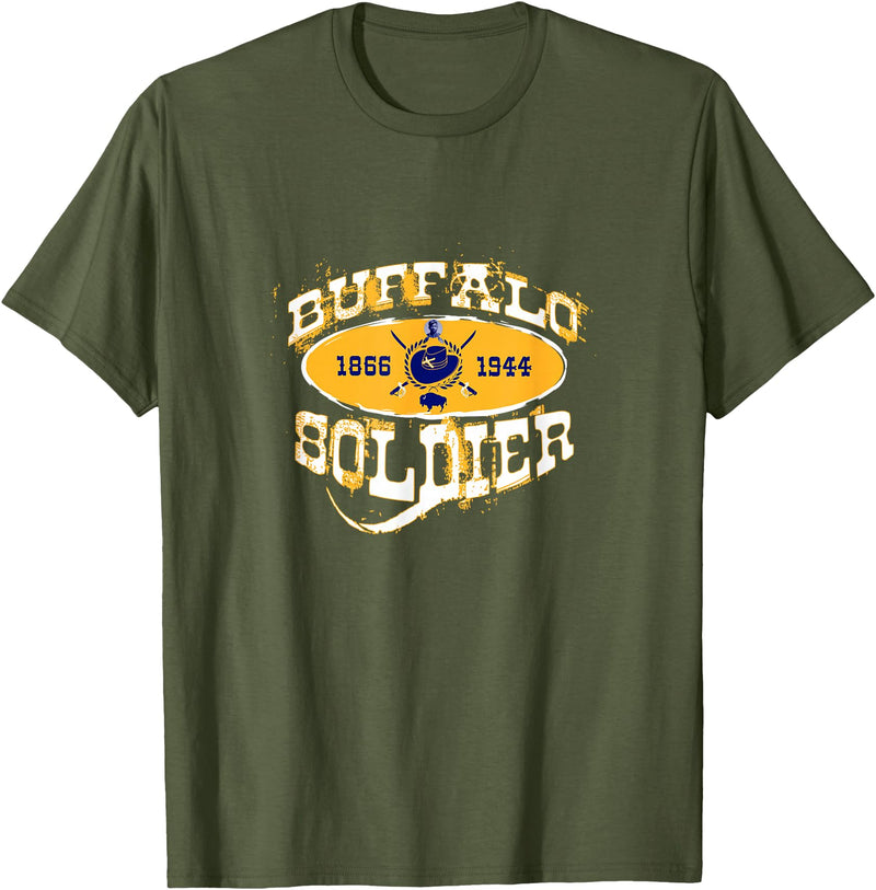 Historically Tee Buffalo Soldier T-Shirt - Olive Green