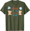 Family Birthday Bear Gifts Aunt of The Birthday Boy Bear 1st Birthday Party Boy T-Shirt - Olive Green