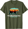 Retro Vintage WA Summer Camping & Hiking Souvenir Woodland Park Zoo Washington Tourist T-Shirt - Olive Green