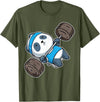 BCC Funny Panda Shirts & Panda Bear Gifts Panda Bear Gym Workout Training Bench Press Weight Lifting T-Shirt - Olive Green