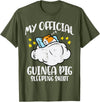 Guinea Pig Shirts For Men Women Kids Gift My Official Guinea Pig Sleeping Shirt Cavy Women Kids Men T-Shirt - Olive Green