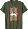 Cute Rabbits Lover Bunny Graphic T-Shirt in Olive Green