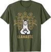 Lama Llamaste Family Summer Sport Yoga Gift Tees Llamaste Yoga Gift For Men Women Kids Lover Llama Yoga T-Shirt - Olive Green