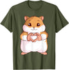 Hamster Lovers Girls Ladies T-Shirt - Olive Green