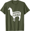 Mamma Llama T Shirt Mamma Llama Tshirt Alpaca Lover Shirt T-Shirt - Olive Green