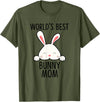 World's Best Bunny Mom - Rabbit for Rabbit Lover T-Shirt in Olive Green