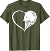 Polar bear Shirt & Tees Co Polar bear Shirts For Women Girls Kids Heart Cute Polar bear T-Shirt - Olive Green