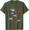 Neon Tetras Aquarium Tees Neon Tetras Aquarium Schooling Fish Tank Lovers T-Shirt - Olive Green