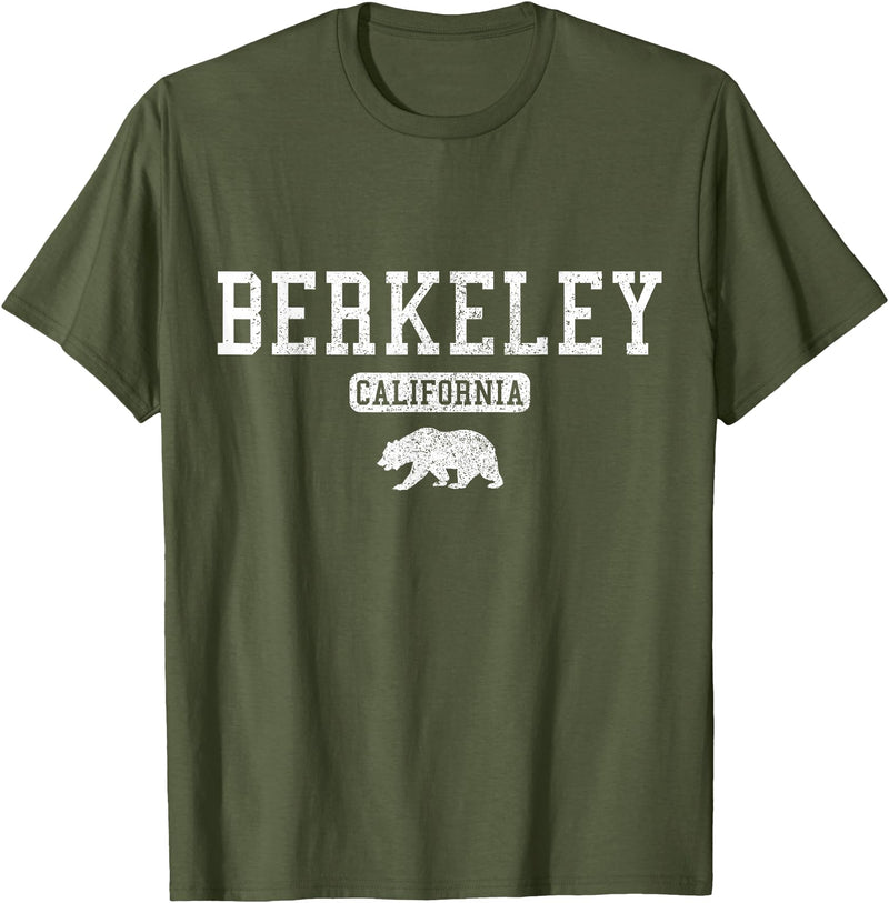 Berkeley California - Apparel & Gifts Berkeley California Bear Pride Vintage T-Shirt - Olive Green