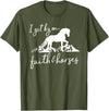 Equestrian Horse Lover Graphic Designs Faith and Horses - Christian Horse Lover T-Shirt - Olive Green