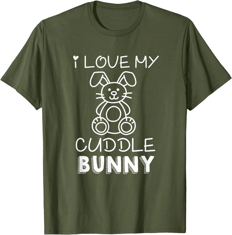Rabbit Cuddle Bunny T-Shirt in Olive Green