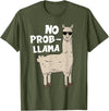 Funny Llama Gift Llama Lover Accessories & Stuff Funny Llama Design For Men Women Kids Llama Alpaca Animal T-Shirt - Olive Green