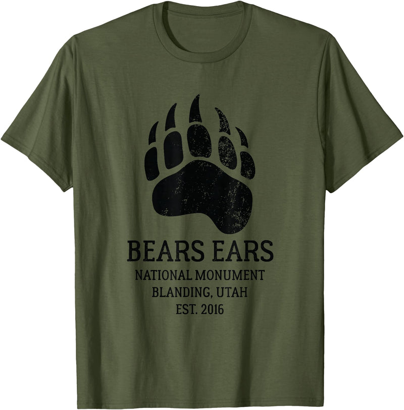 National Park Gifts Bears Ears National Monument Blanding Utah T-Shirt - Olive Green
