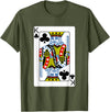 Card Deck Costume Shirt Co King of Clubs Playing Card T-Shirt Poker Player Costume T-Shirt - Olive Green