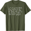 Constitutional Rights Gifts Second Amendment Right to Bear Arms Shall Not Be Infringed T-Shirt - Olive Green