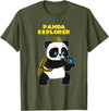 Panda Bear Lovers Clothing Panda Explorer T-Shirt - Olive Green