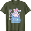 Kawaii Gamer Bunny - Rabbit Pastel Cute T-Shirt in Olive Green