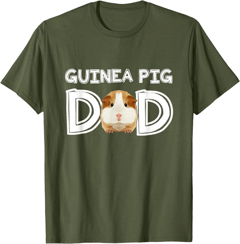 Cavy Breeder Fancier Accessories Clothes Guinea Pig Dad Father's Day Piggy Lover Owner Stuff Cavy T-Shirt - Olive Green