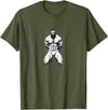 Jay Moe Design Bear, Pride, Gay Pride, Bear Pride Flag, Gay, Rainbow Flag T-Shirt - Olive Green