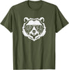 pappy Bear Family Apparel Pappy Bear Face with Sunglasses T-Shirt - Olive Green