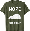 Nope Polar Bear Bears Nap Sleeping Pajama Nightgown T-Shirt - Olive Green