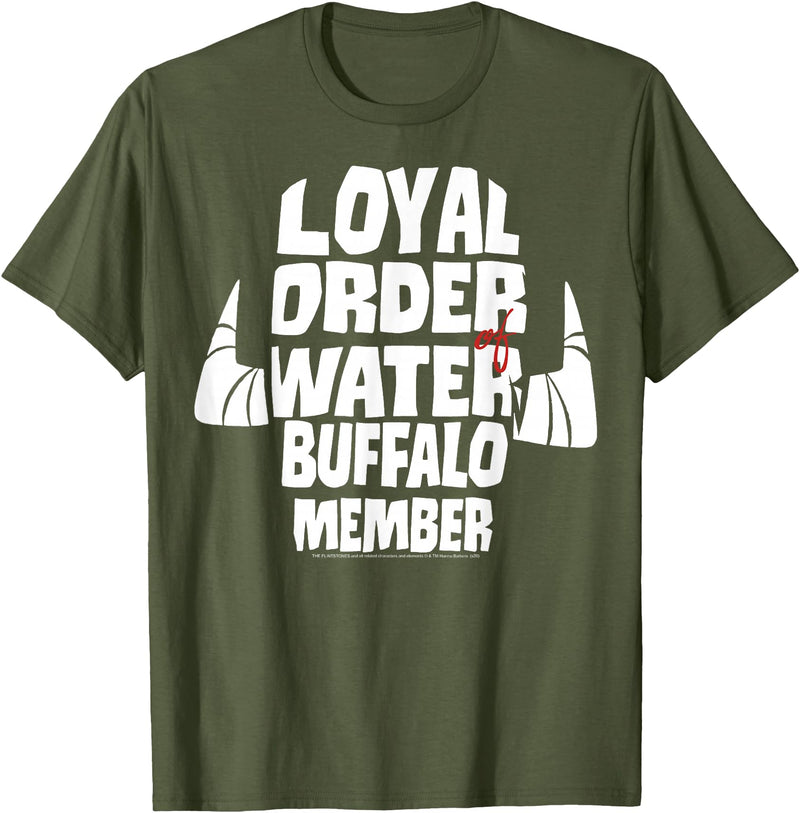 The Flintstones Loyal Order Of Water Buffalo Member T-Shirt - Olive Green