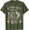 Fishing Birthday Fisherman Matching Family Mom Dad O-Fish-Ally 50th Fishing Birthday T-Shirt - Olive Green
