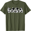Family Matching Gifts Cow Dada Cow Print Cow Pattern Father's Day T-Shirt - Olive Green