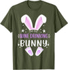 I'm the Wine Drinking Bunny Easter Day Family Matching Style T-Shirt in Olive Green