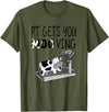 PT Gets You Moo Ving Cow Lover Physical Therapy Therapist T-Shirt - Olive Green