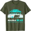 Mama Bear Retro Anxiety Disorder Awareness T-Shirt - Olive Green