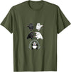 Panda Bear Giant Panda Fusion Dance White Back Panda Bear Giant Panda Fusion Dance Polar White Back Merge T-Shirt - Olive Green